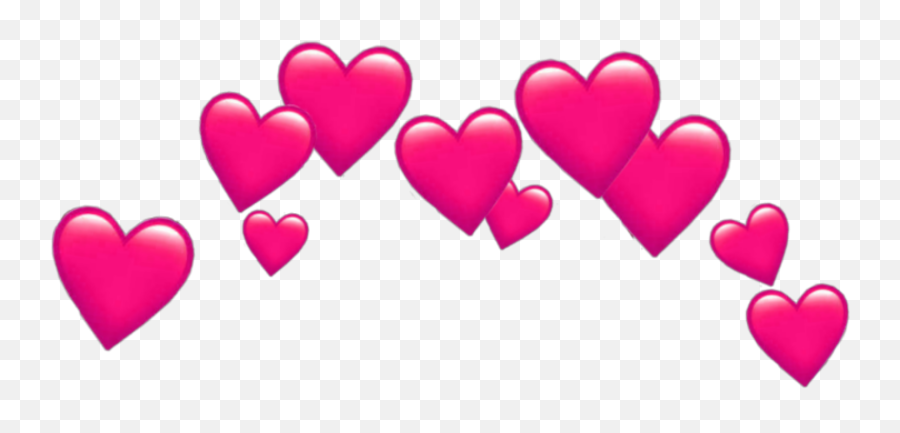 Pink Hearts Heart Crown Icon Sticker By Nemyy - Heart Emoji Transparent Blue,Pink Hearts Emoji On Snapchat