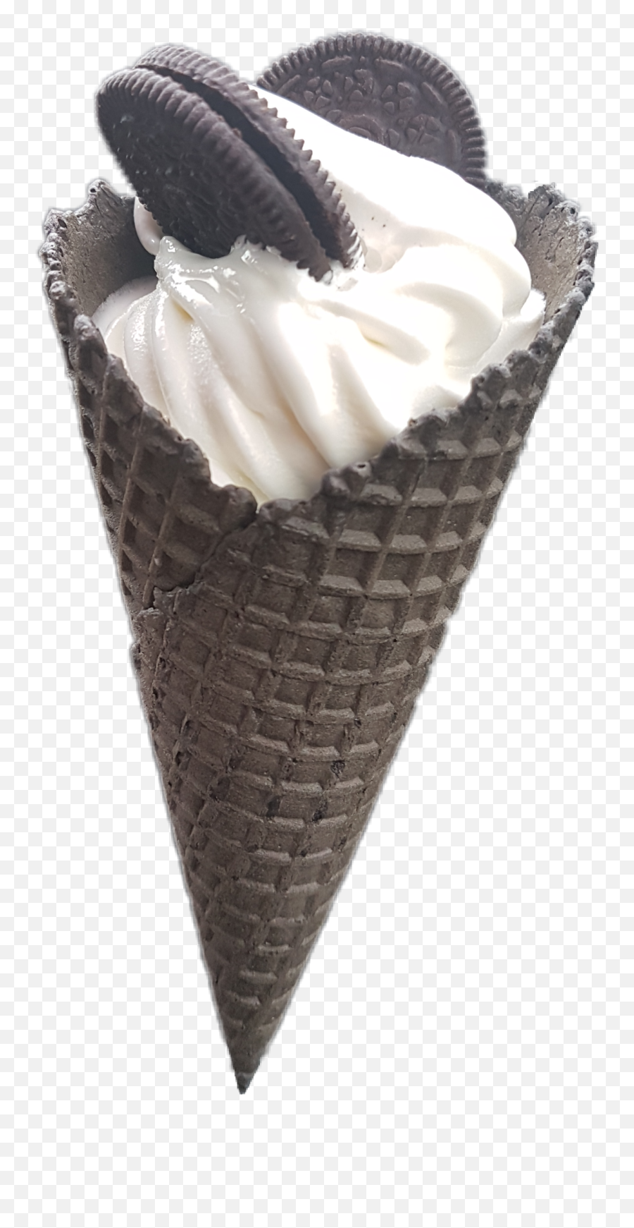 Ice - Cream Cone Black Ftestickers Sticker By Crow Cone Emoji,Ice Cream Cone Emoji