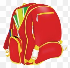 Luggage clipart travel accessory - Red School Bag Cartoon Emoji