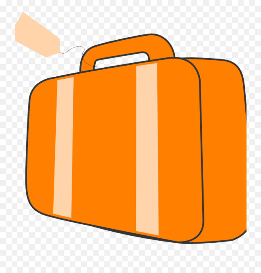 Suit Case Clip Art Suitcase Orange Clip - Suit Case Png Cartoon Emoji,Briefcase Letter Emoji
