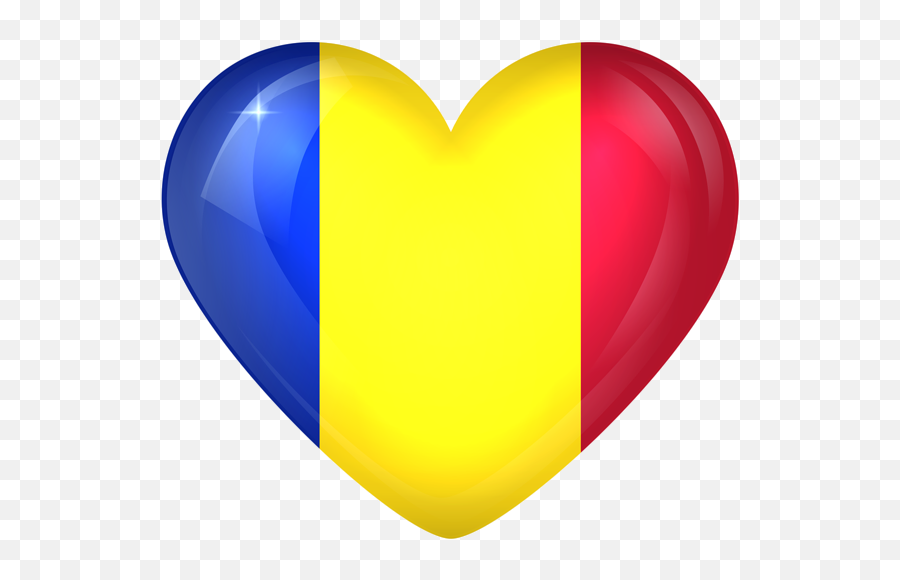 Romania Large Heart Flag - Romania Heart Flag Png Emoji,Romanian Flag Emoji