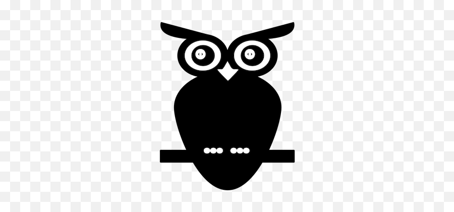 Vector Illustration Of Black Owl - White Owl Pictures Clipart In Png Emoji,Emoji Things To Buy