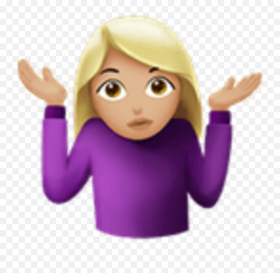 Idk Idc Emoji Wtf Girl Iphone Imoji - Don T Know Emoji Transparent,Idk Emoji