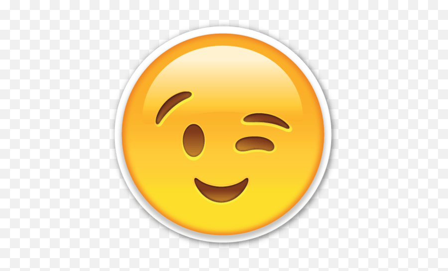 Descargar Emoji Gratis Tamaño Grande Y Sin Bordes - Transparent Background Winky Face Emoji,Emoticones