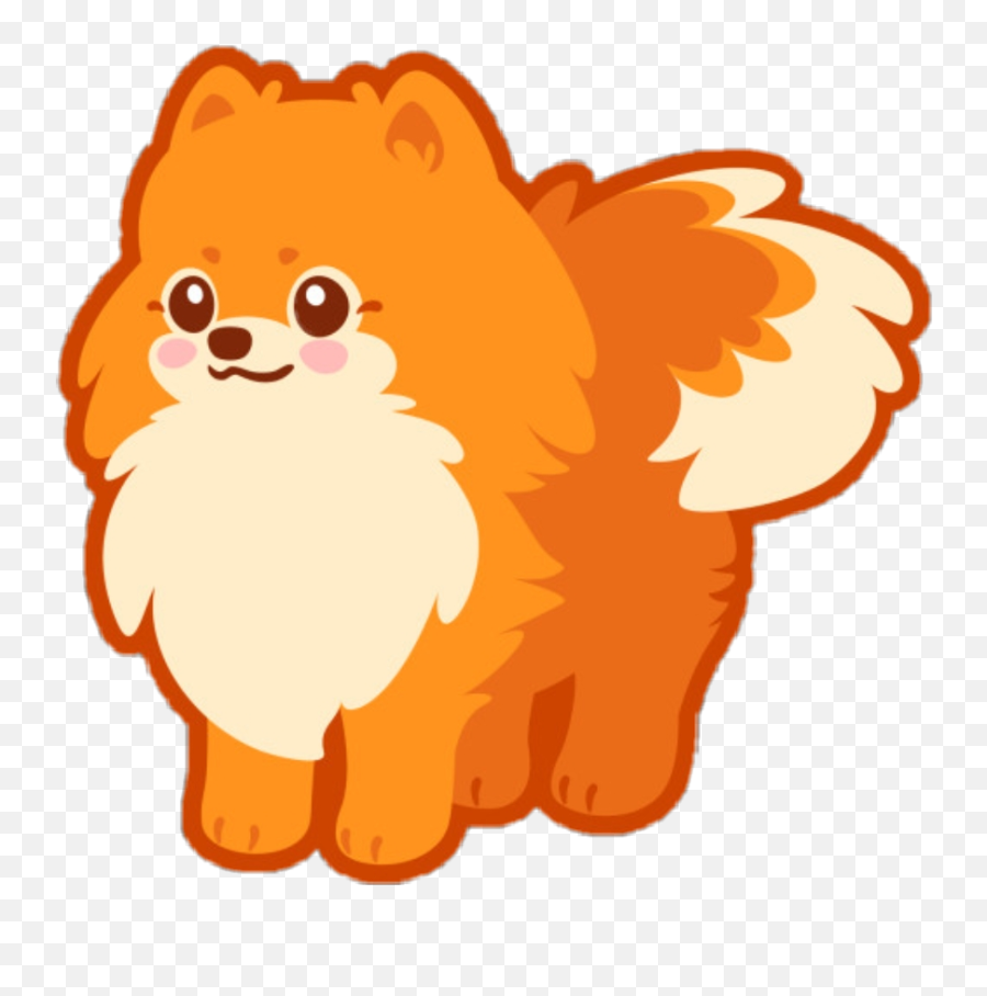 Its A Lil Pompom Doggo - Kawaii Pomeranian Emoji,Pomeranian Emoji