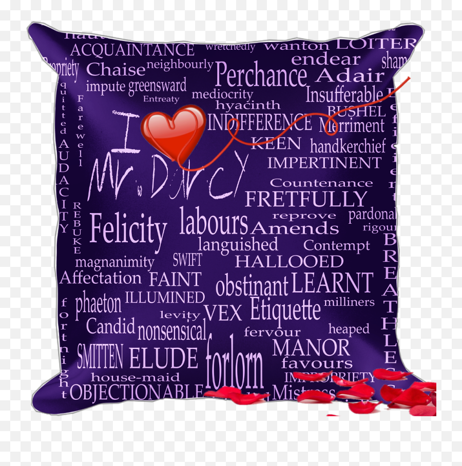 Pillow Prideandprejudice Janeausten - Internet Haftas Emoji,Purple Heart Emoji Pillow