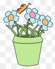 Flower Gardening - Flowers In A Pot Clipart Emoji