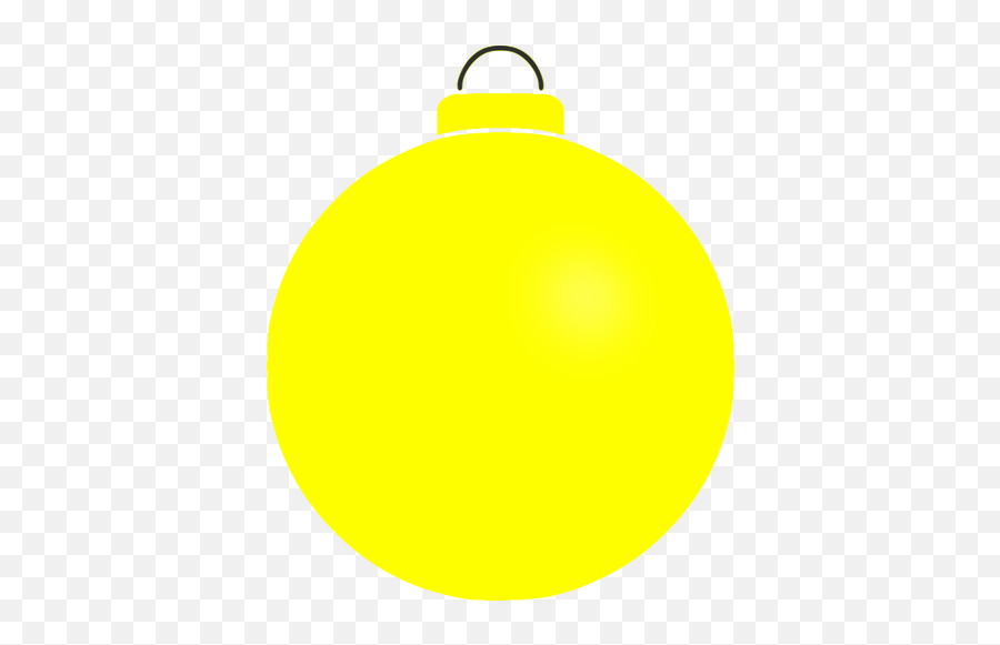 Einfache Gelbe Kugel - Yellow Christmas Bauble Clipart Emoji,Disco Emoticon