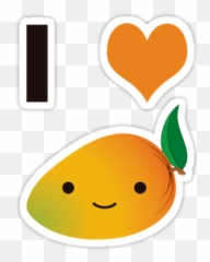I Love Mango Cute Kawaii Smiling - Baby Cartoon Emoji