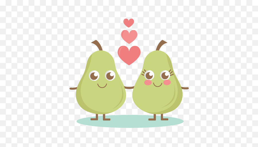 Transparent Background Cute Pear Clipart - Cute Pears Clipart Emoji,Pear Emoji