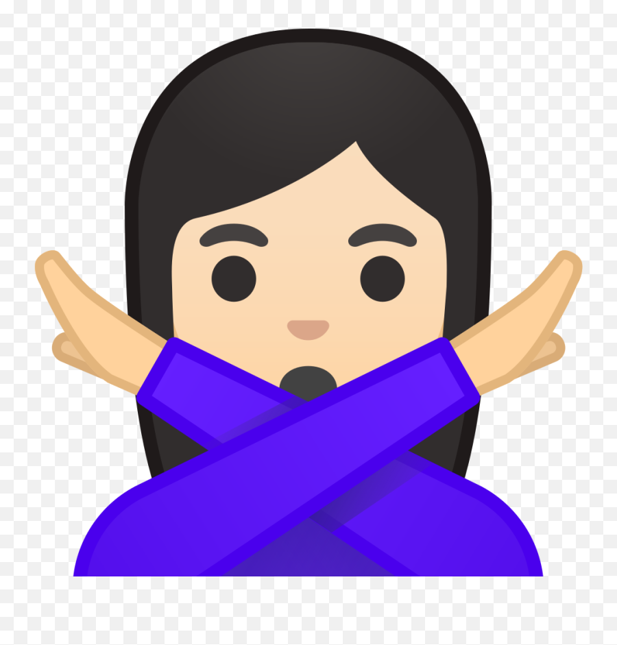 Woman Gesturing No Light Skin Tone Icon - Emoji Whatsapp Png,Light Skin Emoji