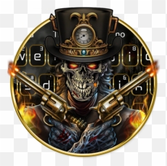 Wild Skull Gun Keyboard Theme for Android - Download APK Undead Gunslinger Emoji