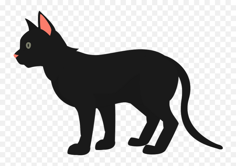 Black Cat Clipart Free Download Transparent Png Creazilla Emoji,Black Cat Emoji