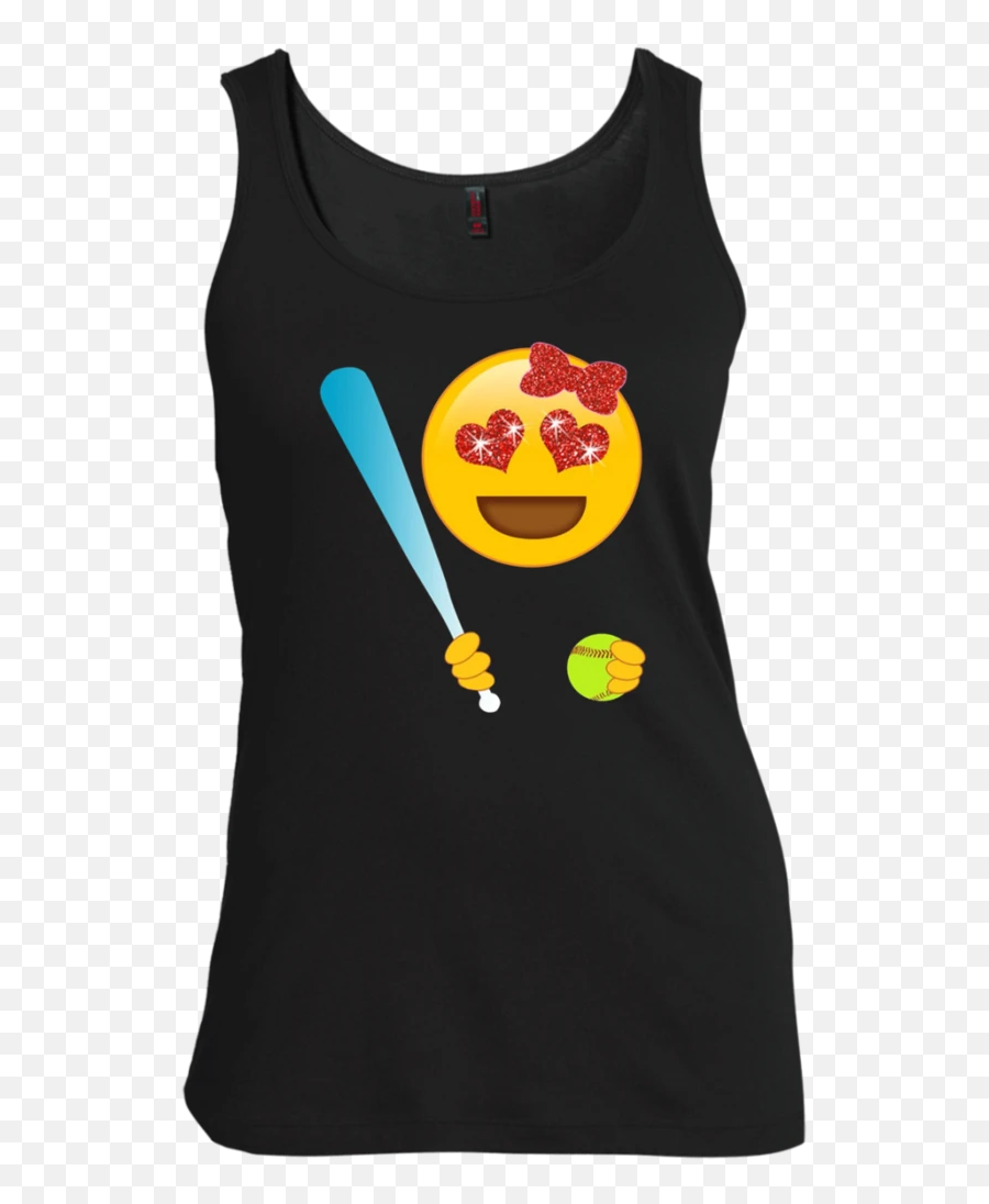 Cute Emoji Softball Player - For Girls And Teens Tank Top Sleeveless Shirt,Thanksgiving Emojis
