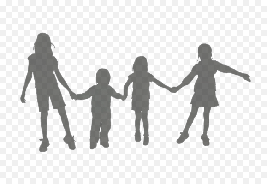 Child Clip Art Silhouette Vector Graphics Portable Network - Children Holding Hands Silhouette Png Emoji,Holding Hands Emoji