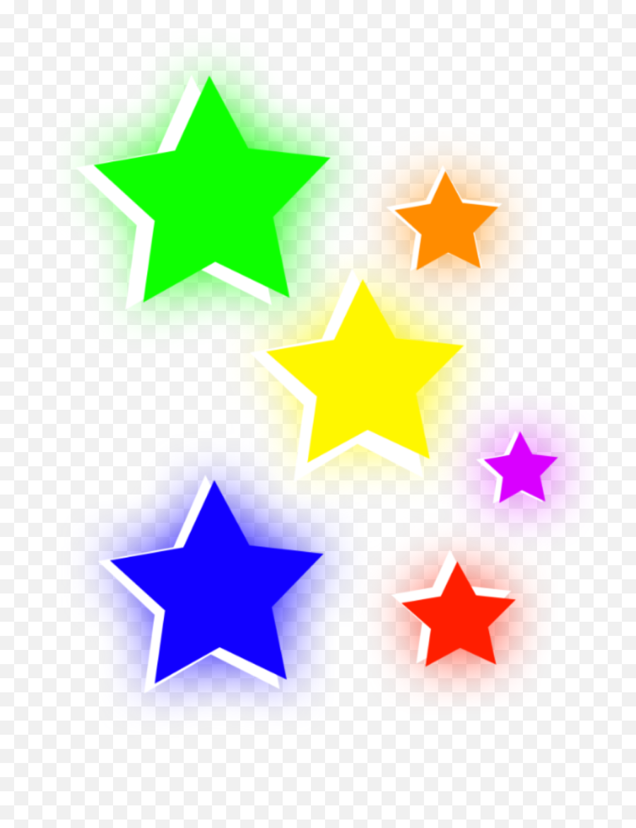 Colors Stars Colorfulstars Rainbow - Bolsa De Regalo Grande Emoji,Glowing Star Emoji