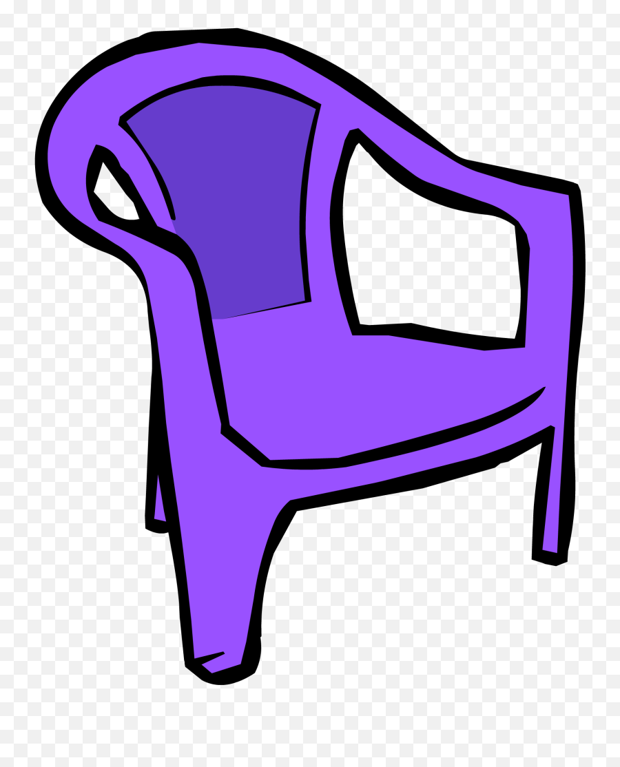 Furniture Clipart Purple Chair Furniture Purple Chair - Plastic Chair Clipart Emoji,Seat Emoji