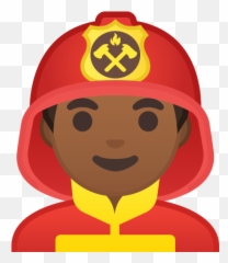 Man Firefighter Medium Dark Skin Tone Free Icon Of Noto - Emoji Png