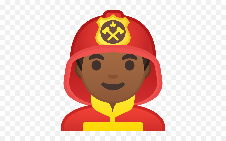 Man Firefighter Medium Dark Skin Tone Free Icon Of Noto - Firefighter Emoji Png,Emoji Skin Tone