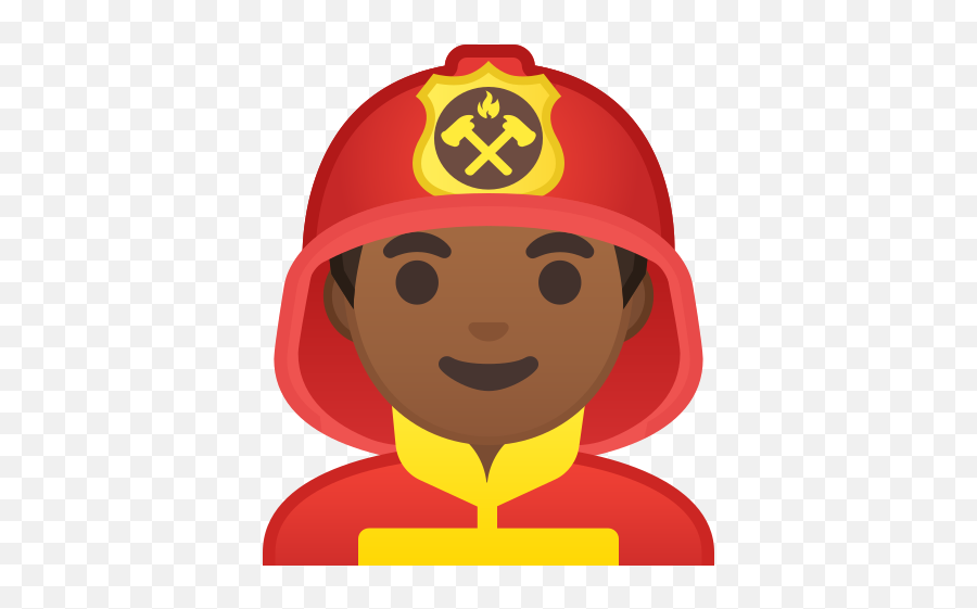 Man Firefighter Medium Dark Skin Tone Free Icon Of Noto Firefighter Emoji Png Emoji Skin Tone