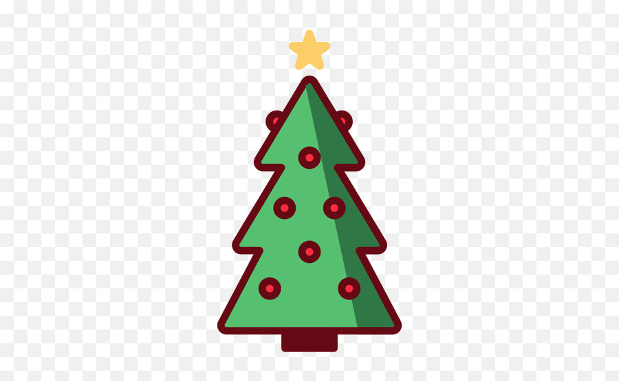 Christmas Tree Cartoon Decoration - Christmas Tree Illustration Png Emoji,Christmas Emoji Png