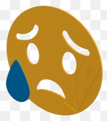 Emoji Angustiado Con Lágrima - Circle