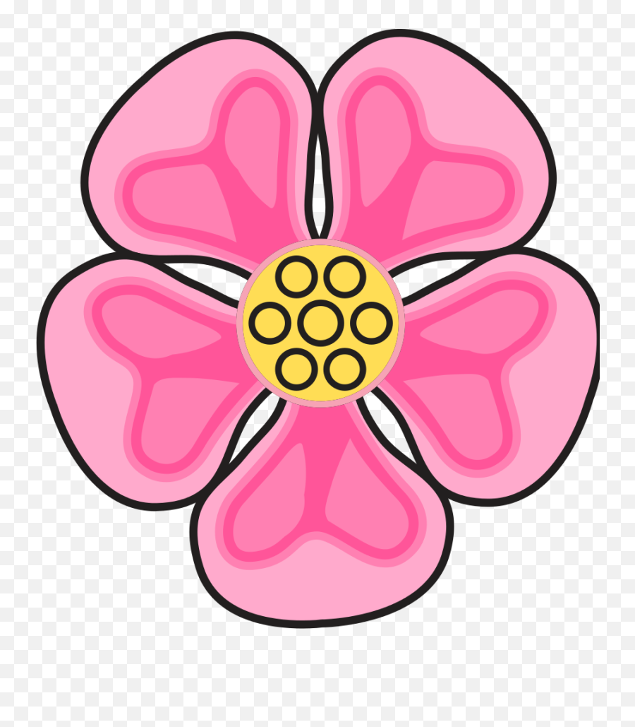 Wild Rose - Clip Art Emoji,Pink Flower Emoji