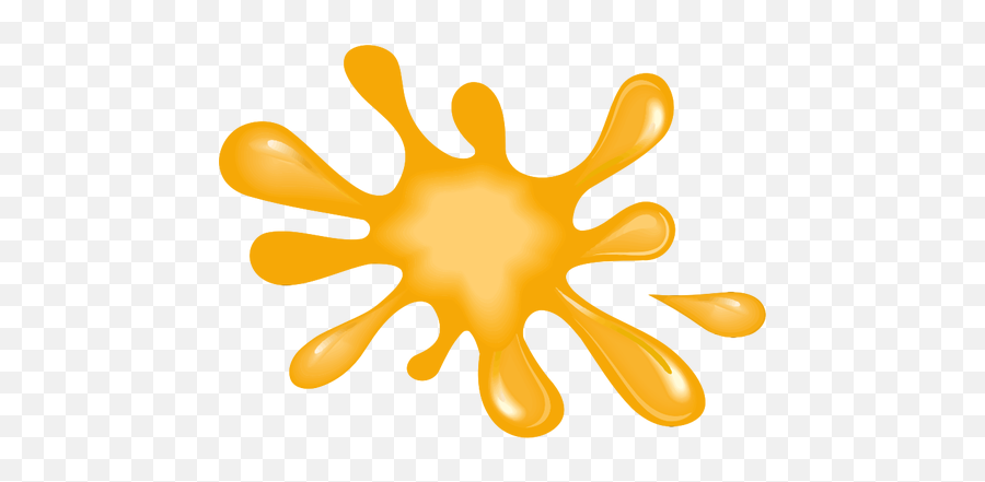 Yellow Paint Splat - Cartoon Paint Splat Emoji,Paint Bucket Emoji