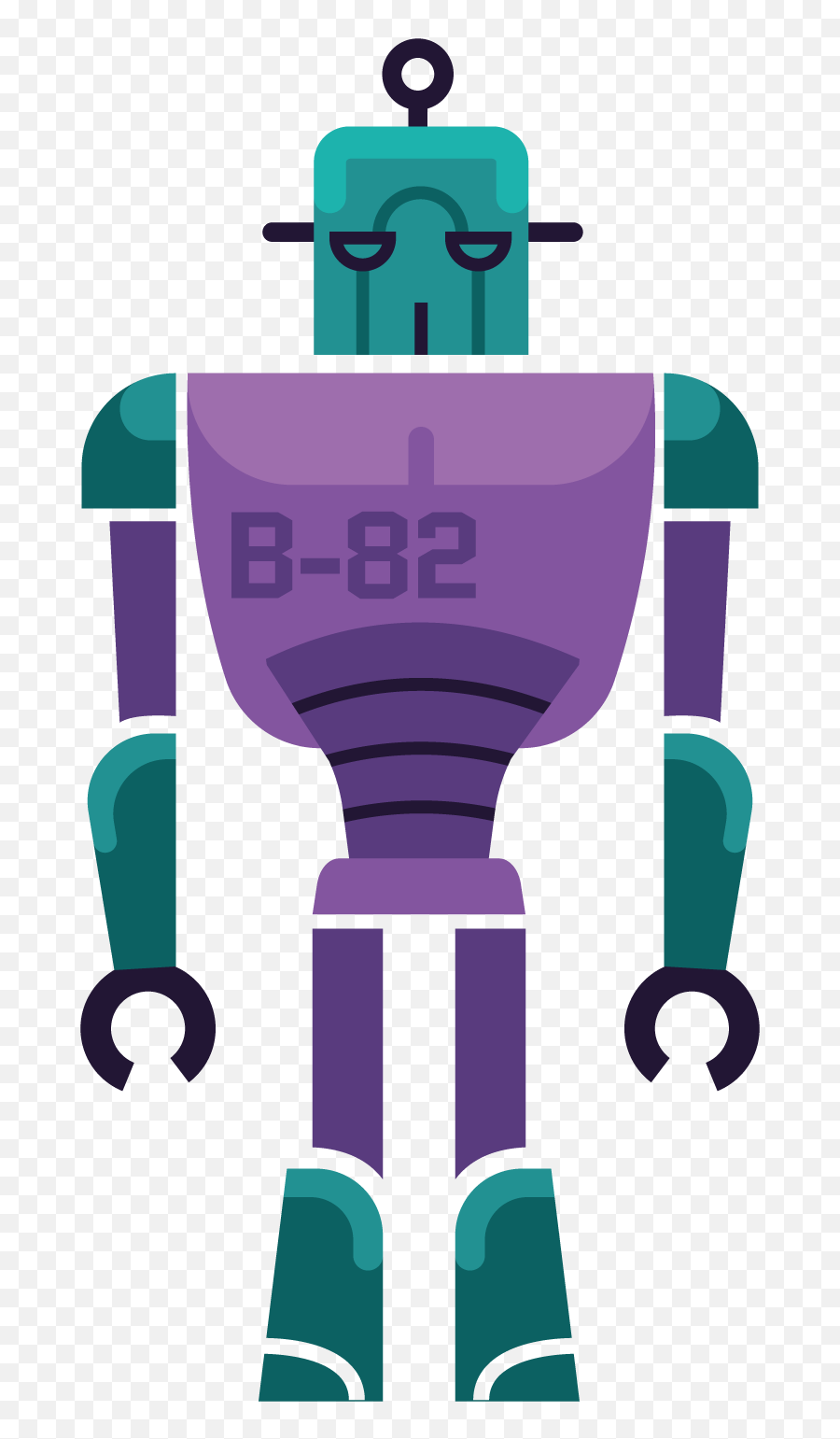 Vector Robotics Retro Robot Picture - Vector Graphics Emoji,Purple Robot Emoji