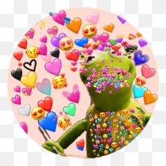 Kermit Frog Love Lovely Hearts Heart Ilikeyou Iloveyou - Kermit The Frog Love Emoji,Kermit Emoji