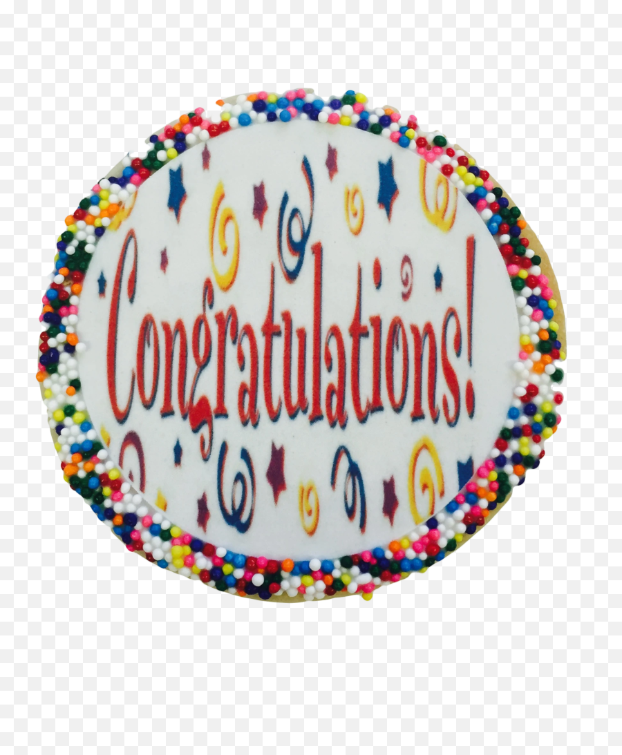 Congratulations Sugar Cookies With Nonpareils - Circle Emoji,Congrats Emoji