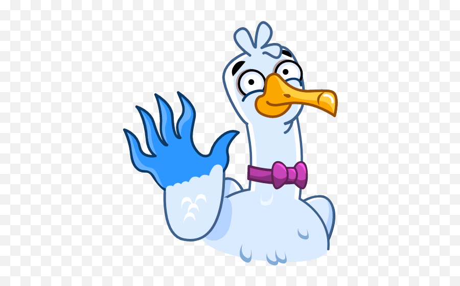 Mr Seagullu201d Stickers Set For Telegram - Clip Art Emoji,Seagull Emoji