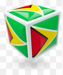 Cube Icon - Emoji Guyana Flag
