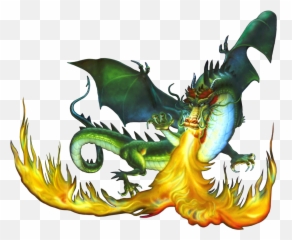 Transparent Fire Breathing Dragon Clipart - Drawing Emoji