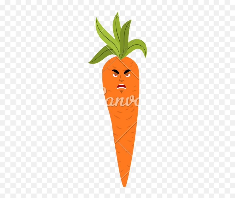 Carrot Angry Emoji - Carrot,Vegan Emoji