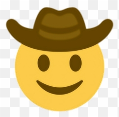 Cowboy Cowboyhat Hat Smile Happy Emoji Emoticon Face - Twitter Cowboy Emoji,Costume Emoji