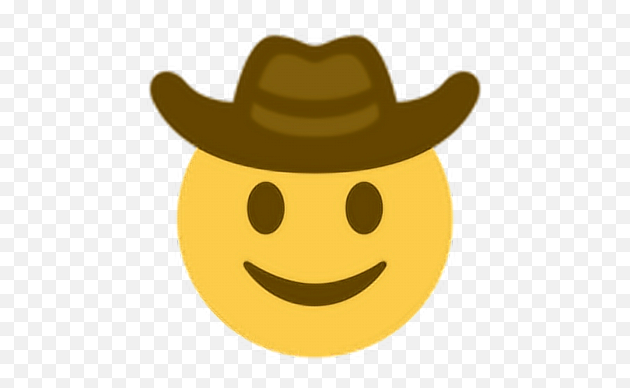 Cowboy Cowboyhat Hat Smile Happy Emoji Emoticon Face - Twitter Cowboy Emoji,Costume Emoji