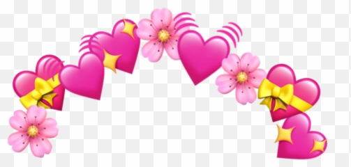 Download Hd Crown Emoji Tumblr Heart Hearts Pink Png Pink - Heart,Crown Emoji