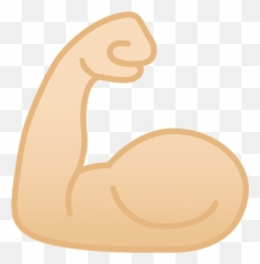 Flexed Biceps Emoji Clipart - De Brazo Fuerte