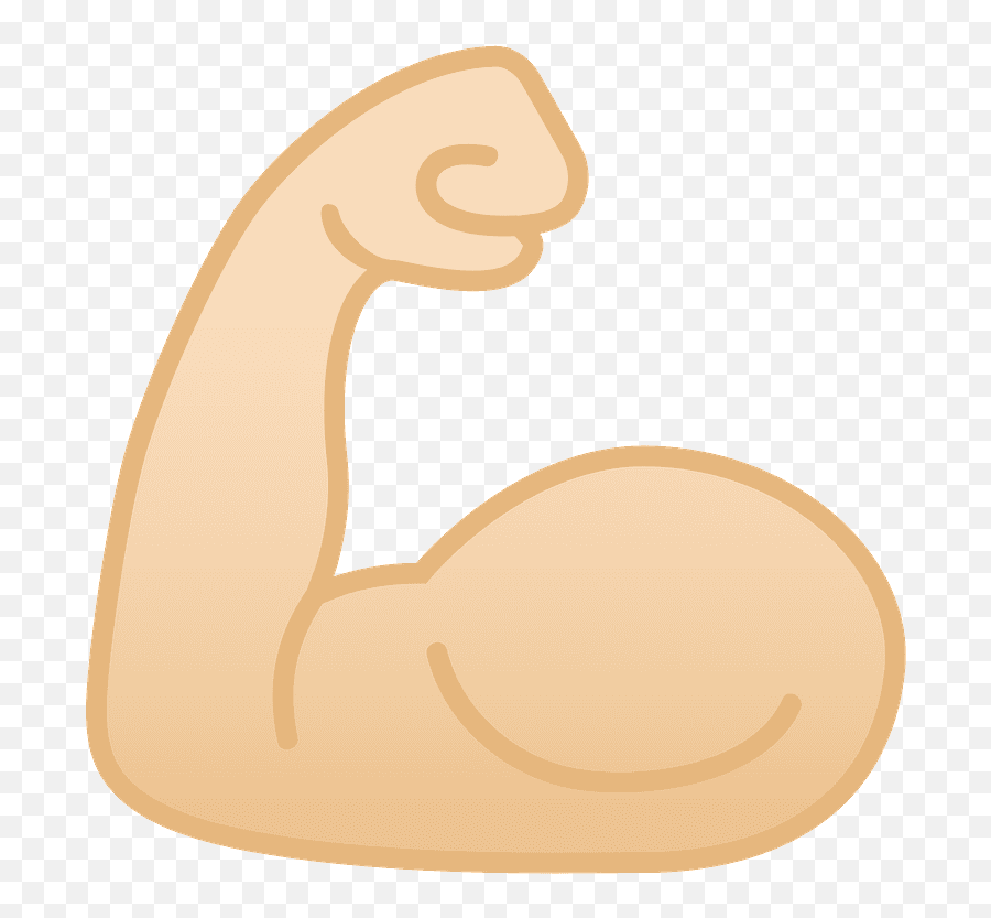 Flexed Biceps Emoji Clipart - Emoji De Brazo Fuerte,Flexing Emoji