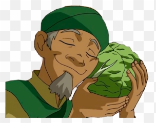 Cabbage Cabbageman Sticker - Avatar The Last Airbender Characters Man Emoji