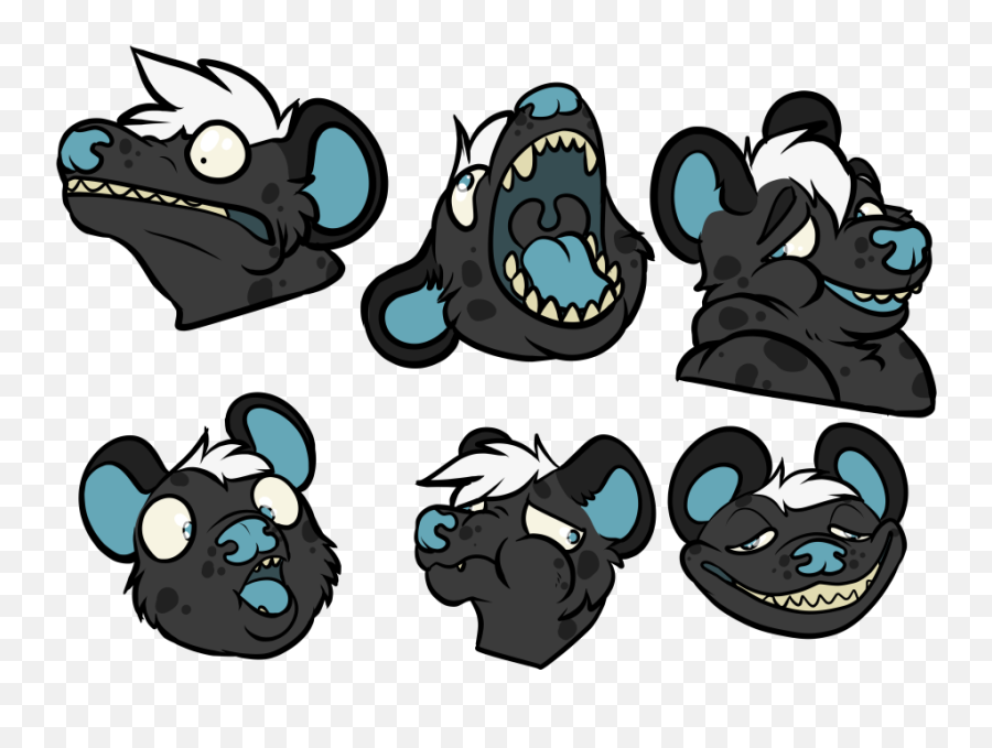 Funneee Faaace P - Dot Emoji,Hyena Emoji