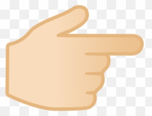 Backhand Index Pointing Right Emoji With Light Skin - Finger Png
