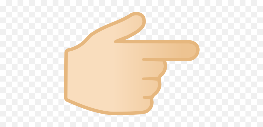 Backhand Index Pointing Right Emoji With Light Skin - Finger Pointing Right Emoji Png,Crossed Finger Emoji
