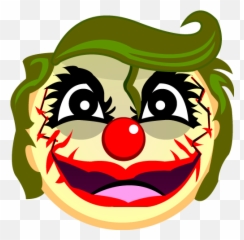 Creepy Joker Emoji - Emoticon Joker,Creepy Emoji