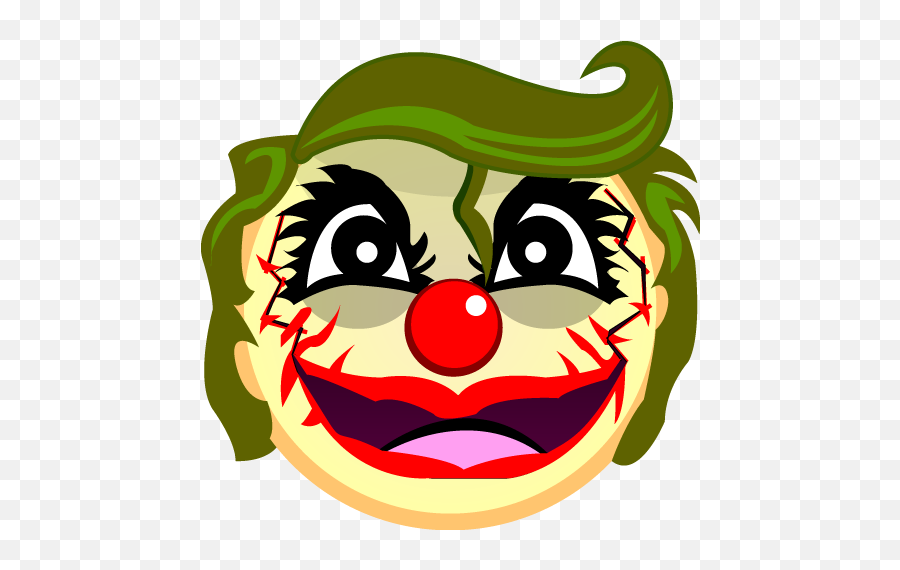 Creepy Joker Emoji - Emoticon Joker,Creepy Emoji