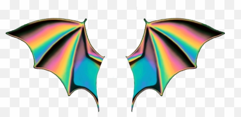 Holo Holographic Wings Emoji Batwings Holo Holographic - Bat Wings Transparent,Wing Emoji