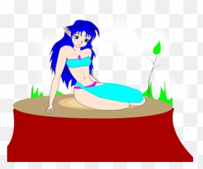 Light Blue Bikini Vector Clipart Image - Elf Emoji