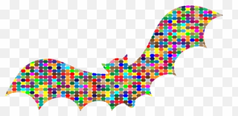 Colorful Bat Mosaic - Emoji