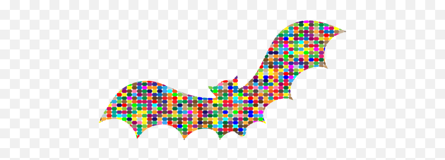 Colorful Bat Mosaic - Bat Mosaic Emoji,Batman Emoticon Text